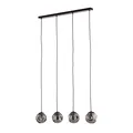 Lindby Hängeleuchte Valentina Glas rund smoked Deckenlampe Deckenleuchte Spot