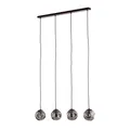 Lindby Hängeleuchte Valentina Glas rund smoked Deckenlampe Deckenleuchte Spot550