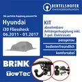 Für HYUNDAI i30 Fliessheck Typ GD 06.2011-01.2017 AHK abn +7pol spez. E-Satz TOP
