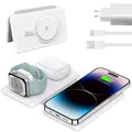 3 in 1 Mag-Safe Ladestation für Apple Watch und iPhoneFaltbare Wireless Charg...