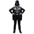 Metamorph Kostüm Star Wars – Darth Vader Kostüm für Kinder Basic, Einfaches Kostüm des dunklen Sith Lords schwarz 128-134