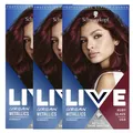 3x Schwarzkopf Live Urban Metallics U68 Ruby Glaze