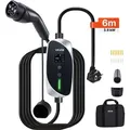 VEVOR Mobile Wallbox, 3,6 kW, 16 A, Typ 2 Ladestation, 1-Phasig-Ladegerät mit 6 m Ladekabel, Schuko-Stecker (16 A), LCD-Display, IP66-Steuereinhei...