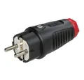 PCE PCE 0511-sr Schutzkontaktstecker Gummi, Thermoplast 250 V Schwarz, Ro Steckernetzteil