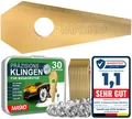 MASKO Mährobotermesser Ersatzmesser für Mähroboter, 30er Set, Titan-beschichtet (30-St), Geeignet für Bosch, Gardena/Husqvarna & Worx