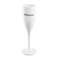 Koziol Glas mit Spruch CHEERS No. 1, bruchsicheres und stoßfestes Sektglas, aus thermoplastischem Material, isoliert 4x besser als Glas, 100 ml, 1 Stück