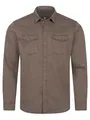 Rock Creek Herren Hemd Jeanshemd Freizeithemd Denim Hemden Langarm Regular Männer Jeans Hemd Kentkragen Übergangshemd H-339 Braun M