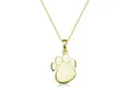 Materia Kettenanhänger Pfote / Hundepfote Gold KA-408, 925 Sterling Silber, vergoldet