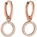 Purelei Creolen Closed Glow mit Zirkoniasteinen Rosegold Damen 