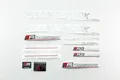 Fahrrad DEKOR Satz Aufkleber Rahmen frame Decal Sticker Framework silber rot