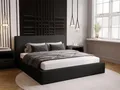 GRAINGOLD Monaco Bett 180x200, Polsterbett mit Bettkasten, Polsterbett mit Stauraum, Velour, mit Lattenrost, mit Kopfteil, ohne Matratze (Graphit, 180x200)