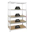 PROREGAL® Schwerlastregal Lagerregal Kellerregal RAGNAR 180x120x60cm Fachlast 175kg Verzinkt, Stabiles Lastenregal mit 5 MDF- oder Stahlplatten-Ebenen
