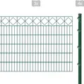 Doppelstabmattenzaun "ESSENTIAL 120 zum Einbetonieren "Karo" mit Zierleiste", Zaunhöhe 120 cm, Zaunlänge 2 - 60 m dunkelgrün H/L: 120 cm x 6 m