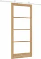 vidaXL Schiebetür ORKDAL Natur 93 x 211 cm Massivholz Kiefer und Glas