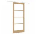 vidaXL Haustür Schiebetür ORKDAL Natur 93 x 211 cm Massivholz Kiefer und Glas (1-St)