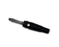 Goobay Rundstecker 10x Labor-Bananen-Stecker schwarz mit Querloch
