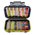 Fliegenfischen Fliegen Kit, 100 Pcs Künstliche Fliegenfischen Köder mit trock...