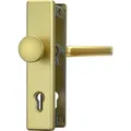 ABUS Türgriff HLS214 & HLS214 ZS FarbeOberfläche: F3 messingfarbig eloxiert|Garniturart: Wechselgarnitur (Knopf/Griff)|Lochung: Profilzylinder
