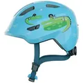 ABUS Kinderfahrradhelm, Kinder-Freizeithelm "Smiley 3.0 LED" blau M | 50 cm - 55 cm