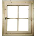 KARIBU Fenster für Gartenhäuser "28 mm", BxH: 69 x 80 cm, Echtglas - braun