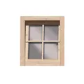 Karibu Kippfenster für Holzhäuser geeignet für 28 mm Wandstärke Echtglas