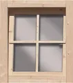 Karibu Dreh-/Kippfenster für Holz-Gartenhäuser naturbelassen 69 x 80 cm 28 mm Wandstärke