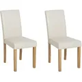 Beliani Esszimmerstuhl, Beige, Holz, 1-Sitzer, 42x93x59 cm, Esszimmer, Stühle, Esszimmerstühle, Vierfußstühle