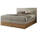 Boxspringbett mit Bettkasten  ¦ beige ¦ Maße (cm): B: 184 H: 120