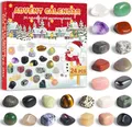 Adventskalender Kristalle 2024 für Kinder mit 24 Natürlichen Edelstein Mineralien Kristall Steine Weihnachtskalender