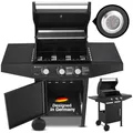 Juskys BBQ Gas-Grill Louisiana, 3 Brenner Grillrost, Deckel mit Thermometer