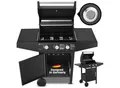 Juskys BBQ Gas-Grill Louisiana, 3 Brenner Grillrost, Deckel mit Thermometer