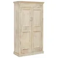 Garderobenschrank HOME AFFAIRE "Devdan", braun, B:100cm, Schränke, mit dekorativen Fräsungen oben, Breite 100 cm, viel Stauraum