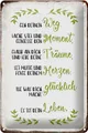 Hebold Metallschild Schild Blech 20x30cm - Made in Germany - Spruch geh deinen Weg lache v