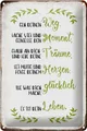 Schild Blech 20x30cm - Made in Germany - Spruch geh deinen Weg lache viel Metall