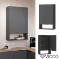 Hängeschrank Wido Anthrazit Eiche 60 x 100 cm mit Tür Vicco