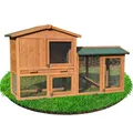 Hasenstall 146x86x52 Natur Kunststoffwanne Hasenkäfig Kaninchenstall Wetterfest