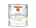 Alpina Weisslack für Möbel und Türen weiss seidenmatt 2 l Lack Grundierung