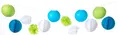 heimtexland ® Party Deko Set Pompoms Papier Lampions Wabenbälle Dekoration Hochzeit Taufe Geburtstag Girlande Hängedeko Typ863 Grün Blau 12 Teile