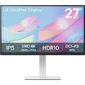 LG UltraFine 27US550- Monitor - 4K UHD Monitor, IPS Panel, Weiß Höhenverstellbar 150mm, Pivot, Drehbar
