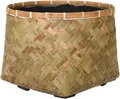 VIVANNO Blumentopf Bambus CISTELLA Rund - Natur Geflochten (1 St), 37x29 cm