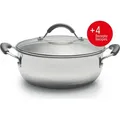 Coolinato Grossraumpfanne 24cm / 3,8l aus Edelstahl – unbeschichtet