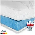 AM Qualitätsmatratzen, Topper Premium Gelschaum-Topper, Memory Foam, 6 cm hoch, 200x200 cm weiß 200 cm x 200 cm x 6 cm