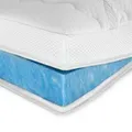 AM Qualitätsmatratzen Gelschaum, Weiß, Textil, Uni, Füllung: Viskoelastischer Kern, Rechteckig, 200x200 cm, Oeko-Tex® Standard 100, Bezug rundum abnehmbar, Schlafzimmer, Matratzen Shop, Matratzenzubehör, Topper