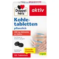 Doppelherz Kohletabletten pflanzlich - Aktivkohle trägt zur Verringerung übermäßiger Blähungen nach dem Essen bei - 125 Tabletten