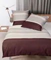 Janine J.D. Mako-Satin Bettwäsche 135x200 Streifen Kleinkaro rosenholz 87079-01