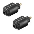 2x Audio Adapter 3,5mm mini Toslink Kupplung LWL Klinke > Toslink Stecker