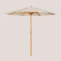 Sklum Sonnenschirm Ø290 Cm Aus Stoff Und Holz Cretas Beige Nude