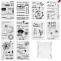10 Bögen Silikonstempel,Enthält 1 Acrylplatte clear stamps,Enthält eine Vi