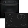 SIEMENS Backofen-Set Kochfeld Teleskopauszug 3D Heissluft Hydrolyse EcoClean htech, mit 1-fach Teilauszug, Hydrolyse