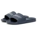 Tommy Hilfiger TOMMY HILFIGER RAISED POOL SLIDE Pantolette, Sommerschuh, Badeschuh, Haussschuh mit Logoschriftzug blau 42 EU